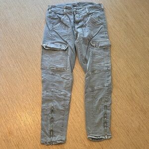 JBrand Gray Pencil Cargo Pants